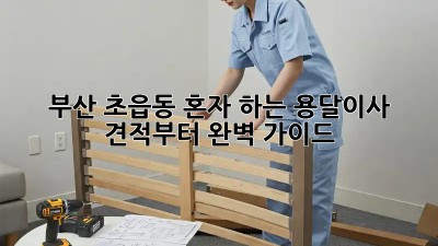 부산 초읍동 혼자 하는 용달이사, 견적부터 완벽 가이드!